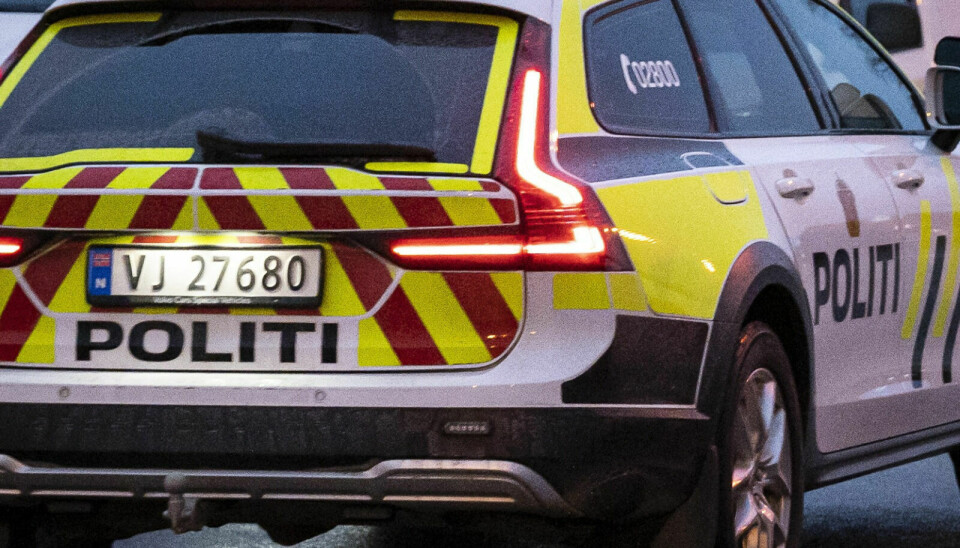 UTFORKJØRING: Politiet melder sent fredag kveld i martnasuka om en utforkjøring på Fylkesvei 30 ved Glåmos. Foto: Trond Haugan