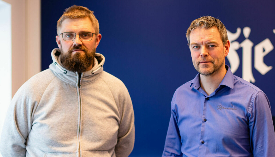 INVITERER: Lars Inge Sevatdal, til venstre, og Hans Arvid Kosberg inviterer til serierenn og lagsmesterskap i Aasgjerdet. Foto: Morten Haugseggen