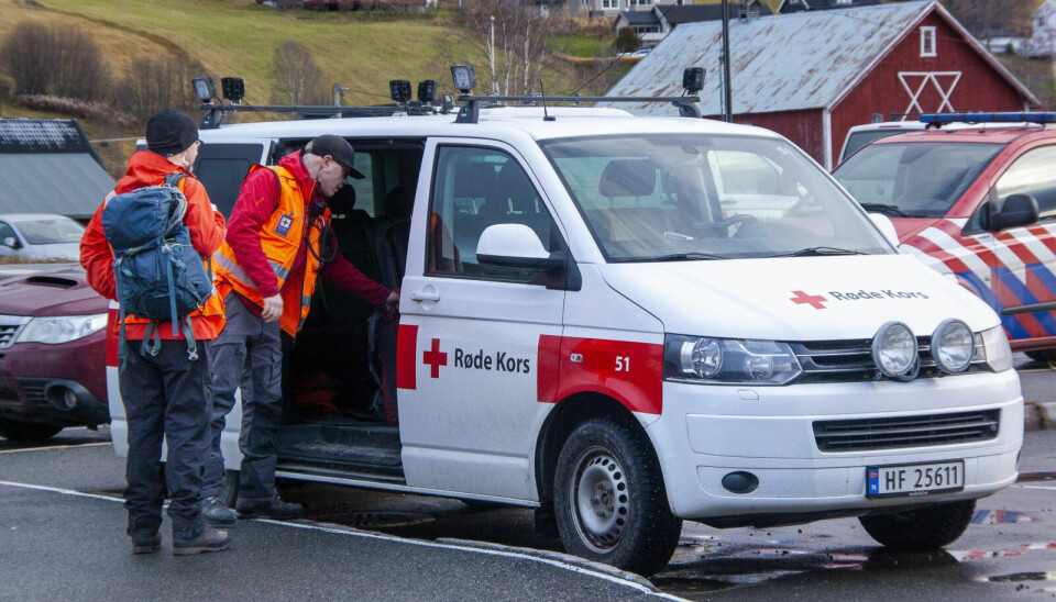 STORE RESSURSER: Røde Kors deltar også i søket. Foto: Marius Haugan Lillegjære