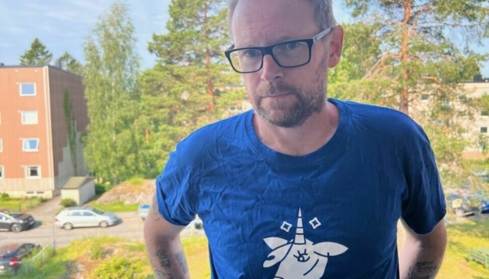 Hans Oddvar Stuenes er trist, men ellers har både han og mannen Erik Høsøien det bra i Oslo etter terrorhandlingene i natt. Foto: Privat