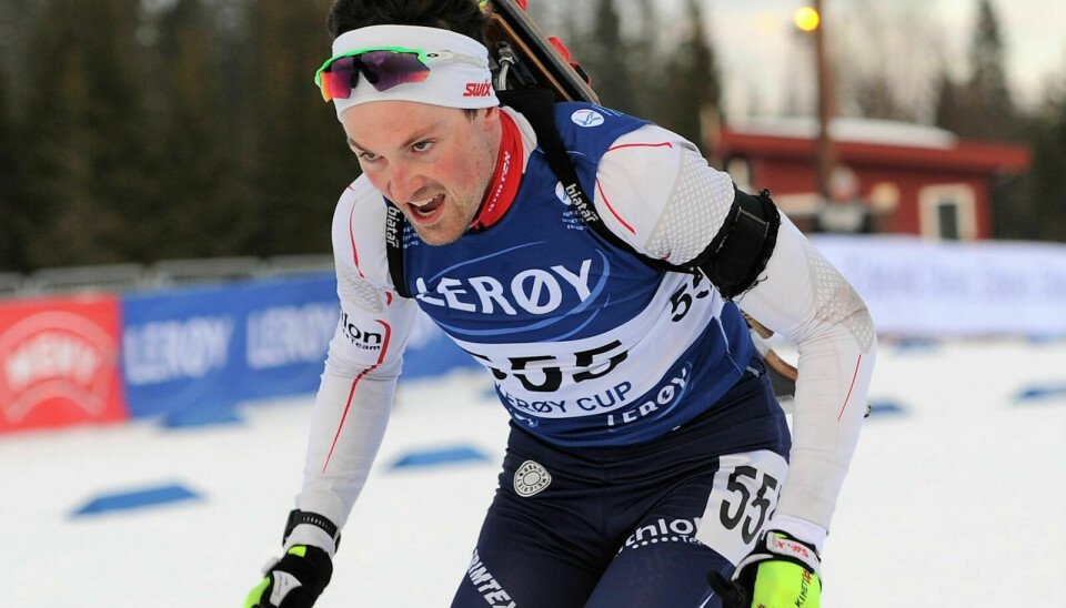 I TOPPEN: Håvard Kne Galåen slo utøvere som har vunnet verdenscuprenn og IBU-cuprenn da han ble nummer fem i senior-NM i skiskyting. Foto: Svein Halvor Moe