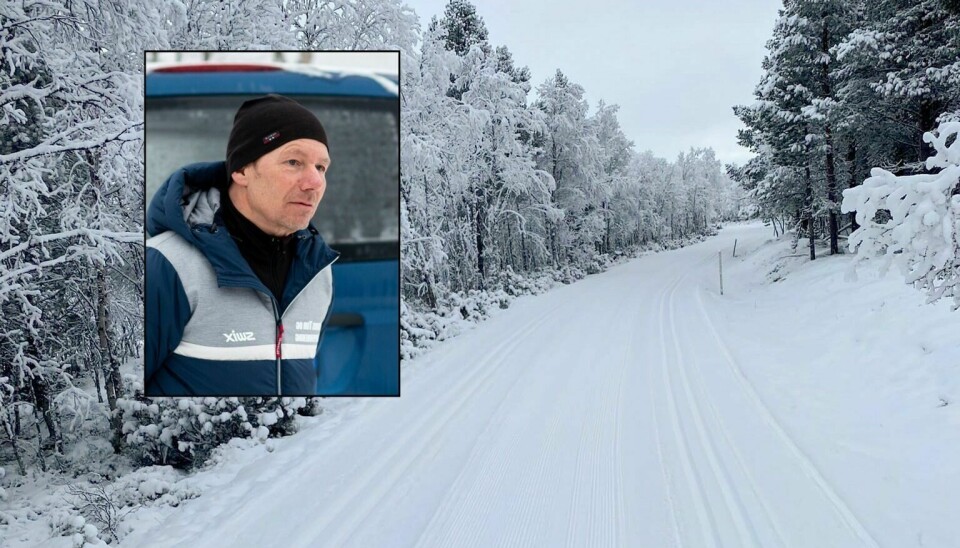NYPREPARERTE LØYPER: Skåkåsveien er kjørt opp med skispor, men det er altfor lite snø til å kjøre i terrenget ennå. Det opplyser løypekjører i Røros tur- og løypeforening, Ove Klemmetvold. Foto: Marit Langseth/Ove Klemmetvold