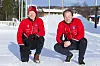 FEST I SKILØYPA: Startansvarlig Åsmund Hansson Morgestad og rennleder Eivind Langseth ser fram til barnas mini-VM på Øra stadion søndag 6. mars. – Det skal bli en dag med ski-fest for hele familien, sier Langseth. Foto: Eskil Buseth Folstad