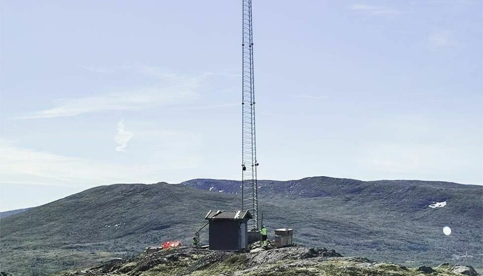 FÅR DAB-SENDER: NRK vil sette opp en DAB-sender på mobilmasta på Skarvan i Hessdalen. Foto: Holtålen kommune