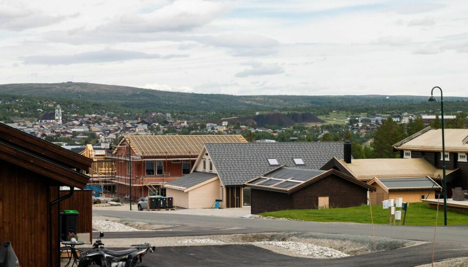 FLERE BOLIGER: Området som skal reguleres til boligformål i Gjøsvika ligger sørøst for dette boligfeltet, Gjøsvika IV, altså til høyre i bildet. Foto: Marit Langseth