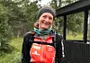LØP NORGE PÅ TVERS: Inga Konow var i godt slag ved passering på Kvitfjellhytta, rundt 80 kilometer etter start. Foto: Eva Hilde Murvold