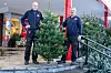 TRE TIL JUL: Knut Olav Grønli (t.v) og Magnar Gjersvold er klar for juletresalg fram til julaften. Foto: Eskil Buseth Folstad