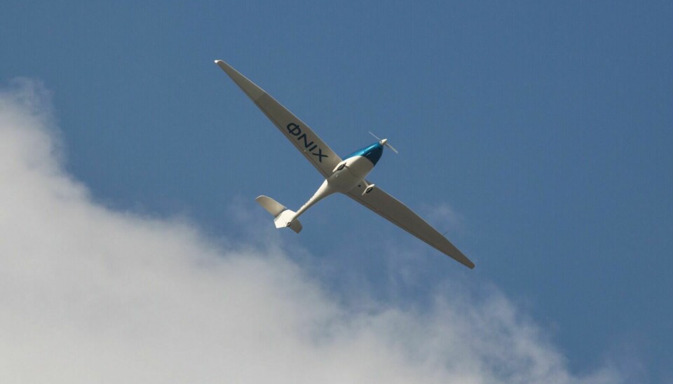 Dette elektriske flyet skal etter planen lande på Røros lufthavn ved 11-tida i dag. Foto: PureFlight