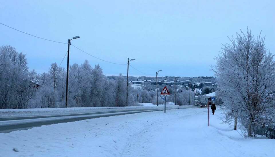 PÅKJØRT: En personbil ble påkjørt bakfra i Osloveien torsdag. Foto: Marit Langseth