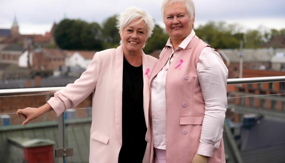 Fra venstre: Generalsekretær i Kreftforeningen, Anne Lise Ryel og styreleder i Brystkreftforeningen, Ellen Harris Utne. Foto: Jorunn Valle Nilsen