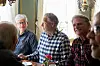 AVSKILTEDE PEDAGOGERS FORENING: Knut Aas, Arne Bakken, John Sindre Kirkbakk og Terje Forsberg er noen av de mannlige pedagogene som har ukentlige kafémøter på Kaffestuggu. Foto: Eli Wintervold