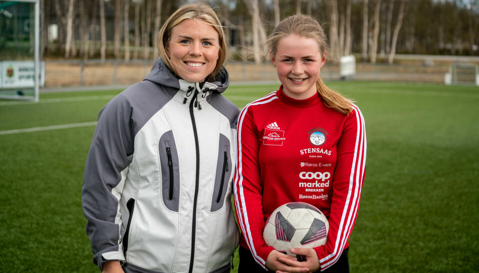 HØYE MÅL: Maja Bakke Skott (13) fra Brekken har satt seg som mål å spille på Vålerenga der Ingibjørg Sigurdardottir spiller i dag.