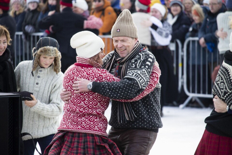 OVER 200: Hans Petter Kvikne, her fotografert under åpningen av Rørosmartnan for noen år siden, mener det aldri har vært så mange dansere under åpningsseremonien som i år.