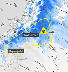 Farevarsel om snøfokk