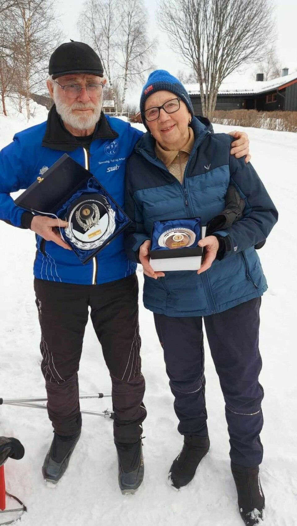 85. ÅR: Reidar og Nanna Mylius har gått Aunegrenda Rundt for henholdsvis 30. og 20. gang, begge i sitt 85. år.