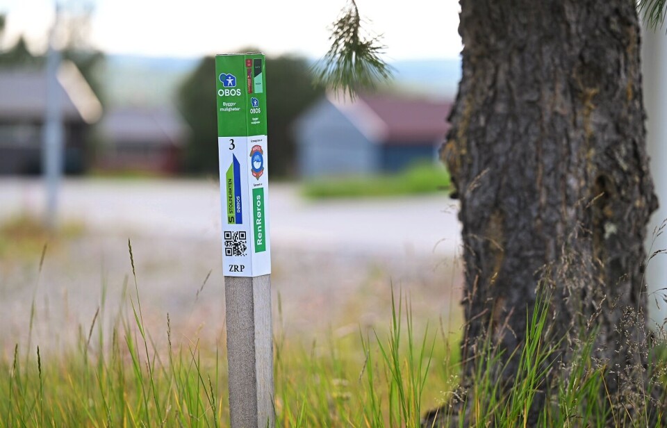 STÅR SOM EN PÅLE: 50 slike, i fire ulike farger som indikerer hvor vanskelige de er å finne, står nå rundt om i Røros – klare til å bli funnet og skannet.