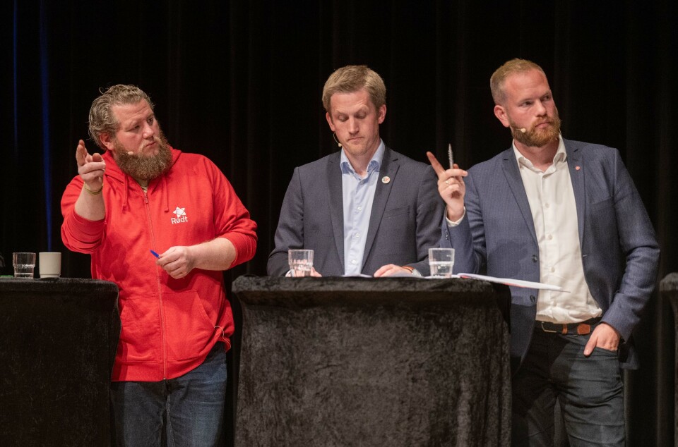 LITE FORPLIKTET: Hverken Rødts Stig-Arvid Leinum (f.v.), SVs Christian Elgaaen eller Aps Isak V. Busch er valgt inn på programmer som freder skolestrukturen. Men de har alle tre forpliktende formuleringer på å styrke Røros-skolen sett under ett.