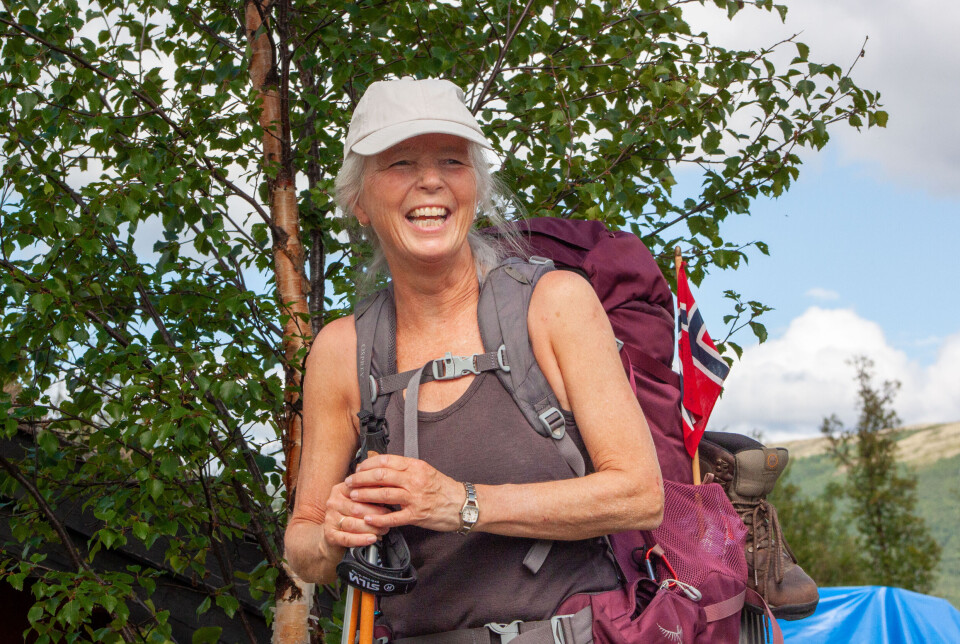 SPREK: Åse Enes starta fra Knivskjelodden i Nordkapp 17. mai. 26. juni var hu på veg gjennom Hessdalen. Enden på ruta er Lindesnes.