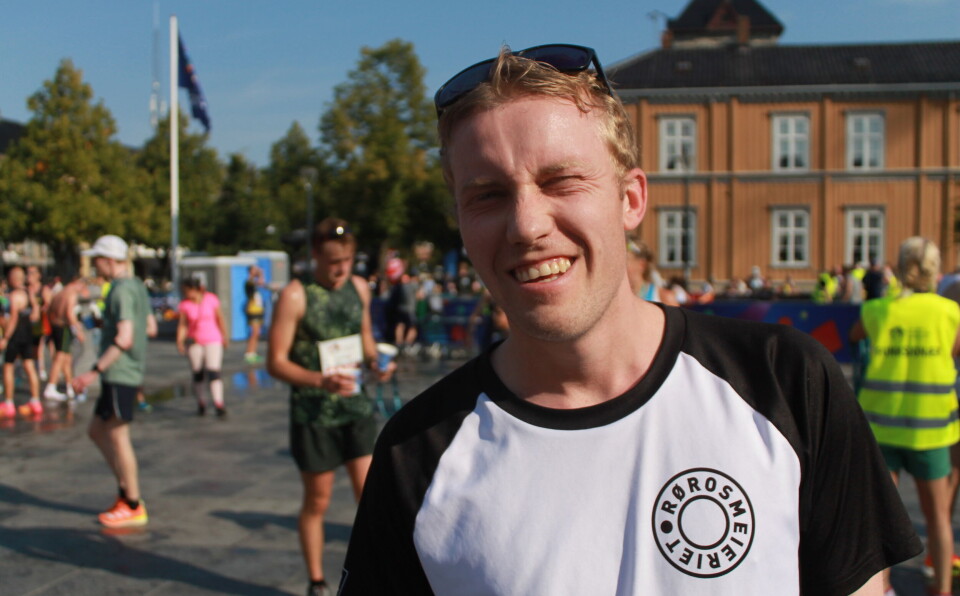 LØP MED SMERTER: Anders Tingstad løp med smerter i Trondheim Maraton og er også forberedt på at han må gjøre det i Oslo Maraton om noen dager.