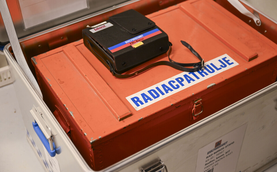 EGEN AVDELING: En egen avdeling på for personer i Sivilforsvaret foretar de radioaktive målingene. Sivilforsvaret Radioaktiv måler