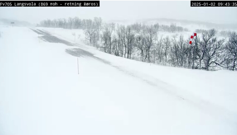 KAN BLI STENGT: Fylkesveg 705 mellom Stugudal og Brekken kan bli stengt torsdag.