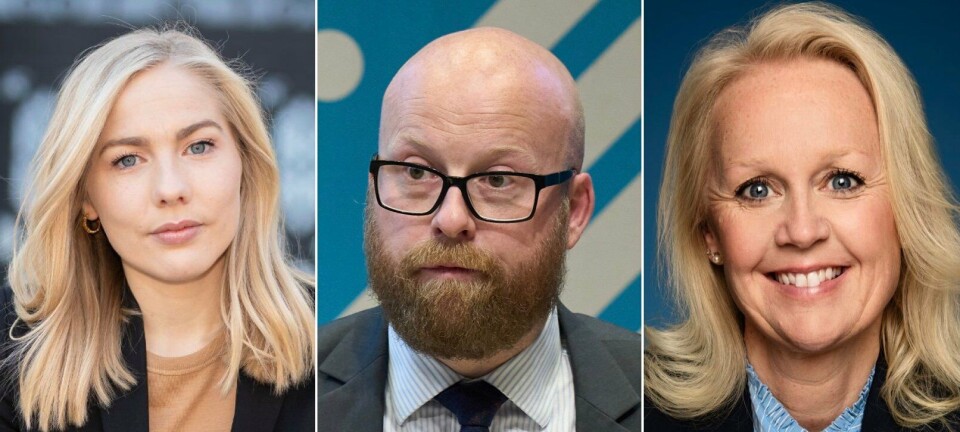 Mari Holm Lønseth, stortingsrepresentant og 1. kandidat for Høyre i Sør-Trøndelag, Henrik Kierulf, gruppeleder i fylkestinget, 2. kandidat for Høyre i Sør-Trøndelag, og Ingvill Dalseg, leder i hovedutvalg for næring og industri, 3. kand