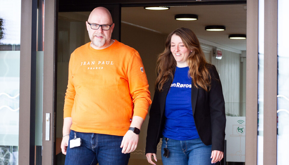 REN RØROS: Konsernsjef Kristian Holm og ny sjef for marked og kommunikasjon Monica Hägglund Langen.