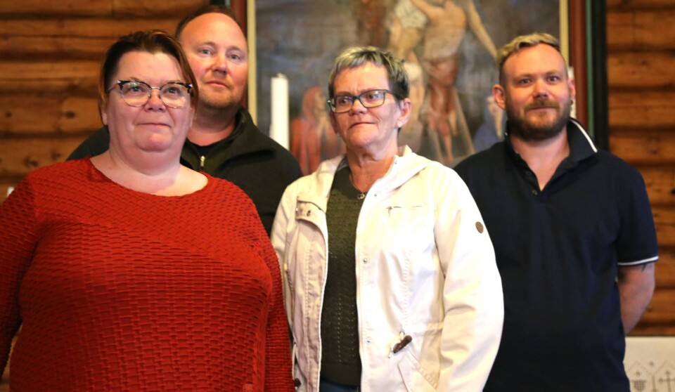 ET HANDLEKRAFTIG MENIGHETSRÅD: Glåmos kirke fyller snart 100 år og det har Marthe Wang (leder), Pål Granøien (nestleder), Ruth Eva Sundt og Andreas Knoff Sundt tenkt å ta på alvor.