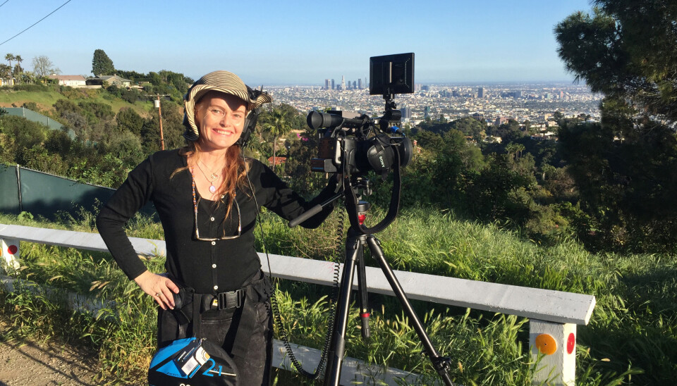 ENGLENES BY: Tonje på opptak i Runyon Canyon utenfor sitt kjære Los Angeles. Foto: Privat.