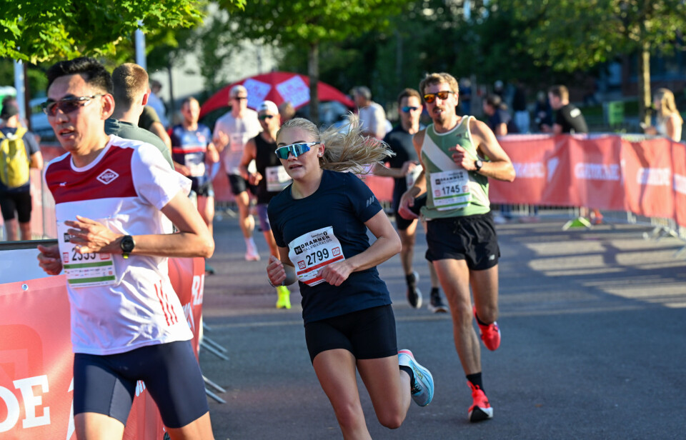 I FARTA: Kaia Grytbakk fullførte sitt første halvmaraton på under halvannen time.