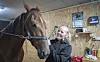 Debutant og vinner Lexingtron med eier Marit Skancke Langen dagen etter løpsdebuten på Varig Orkla arena.